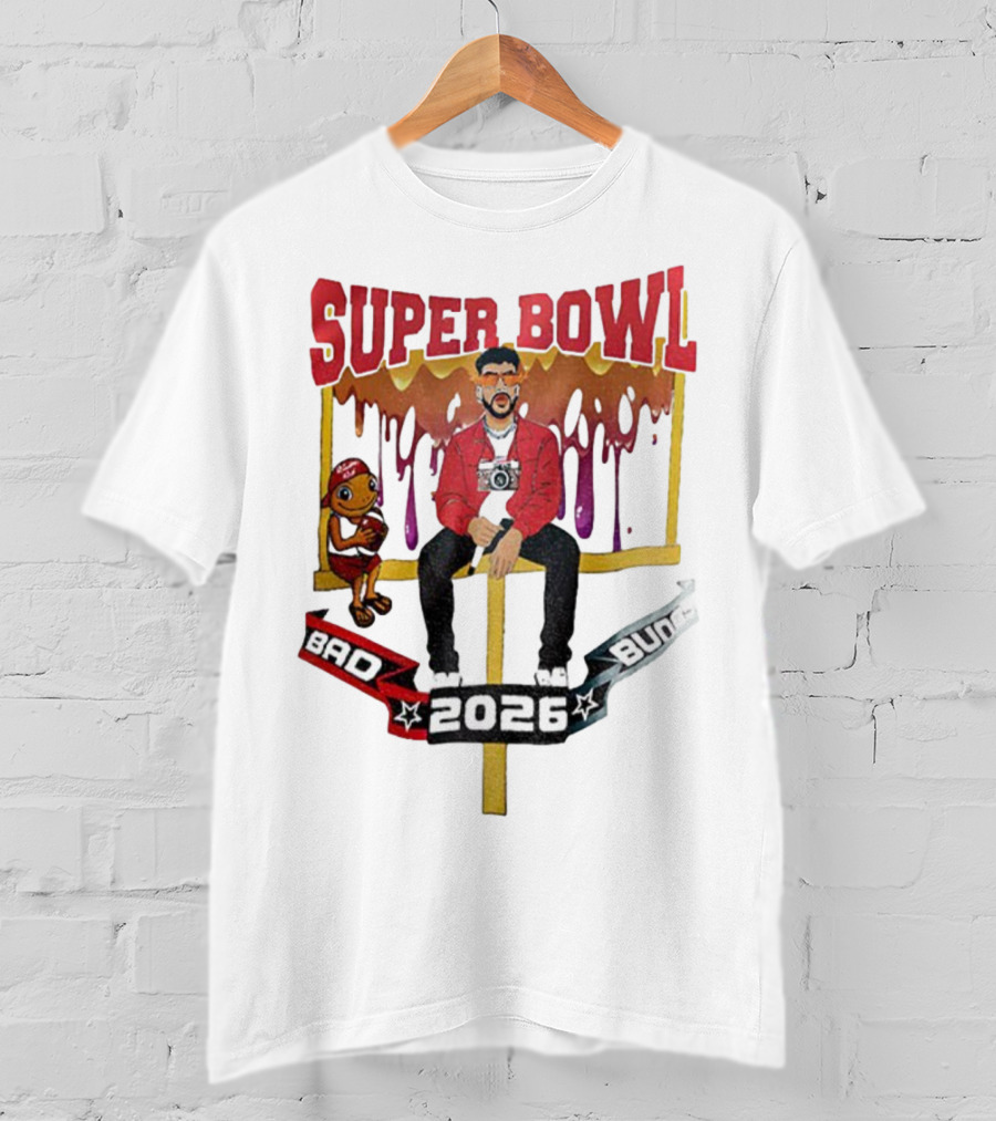 Bad Bunny Super Bowl LX 2026 Cartoon Puerto Rico Benito Bowl T-Shirt