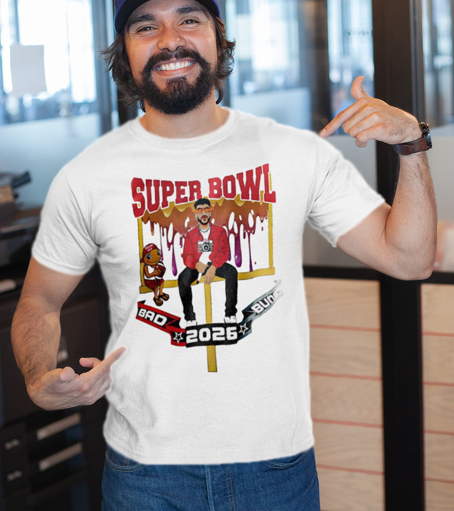 Bad Bunny Super Bowl LX 2026 Cartoon Puerto Rico Benito Bowl T-Shirt
