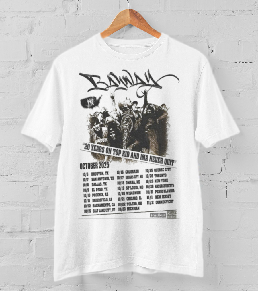 Banway 30 Years On Top Kid Ima Never Quit October 2025 Graffiti Style Street Culture Celebration T-Shirt