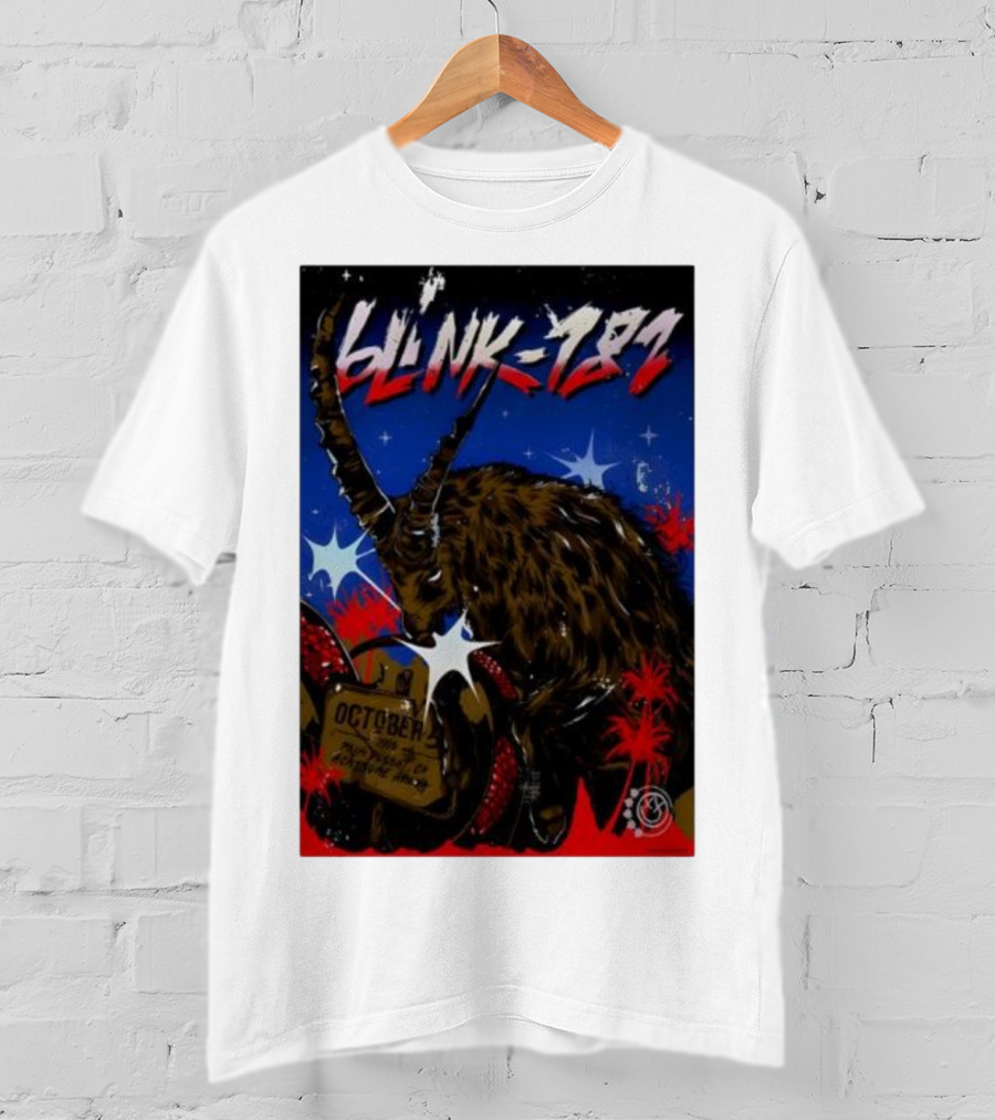 Blink 182 October 5 2025 Palm Desert Goat Starry Night T-Shirt