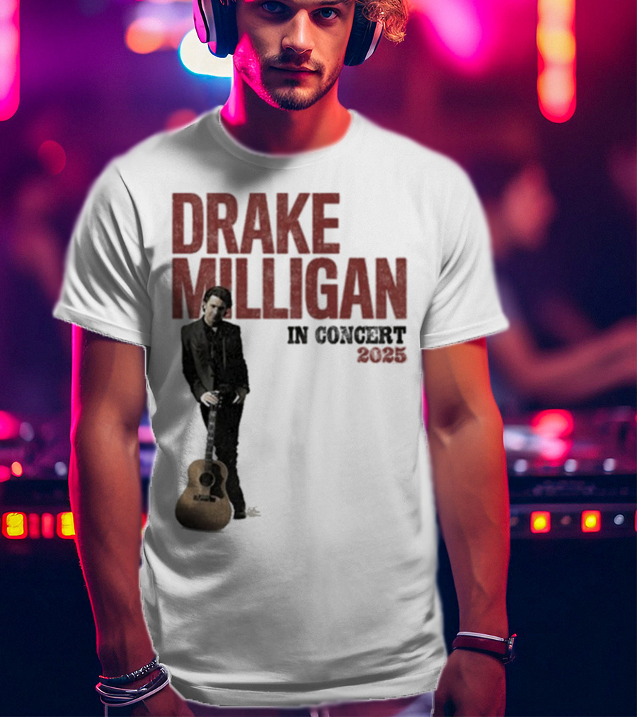 Drake Milligan Live On Stage 2025 Concert Tour T-Shirt