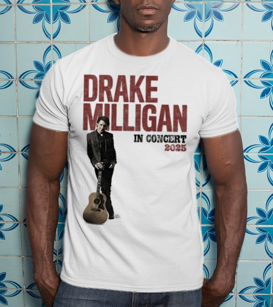Drake Milligan Live On Stage 2025 Concert Tour T-Shirt
