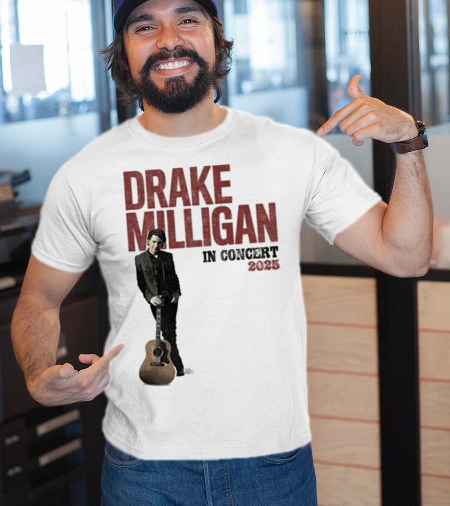 Drake Milligan Live On Stage 2025 Concert Tour T-Shirt