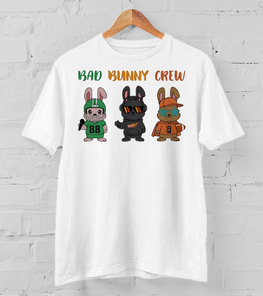 Bad Bunny Crew Football Game Day Naughty Theme T-Shirt