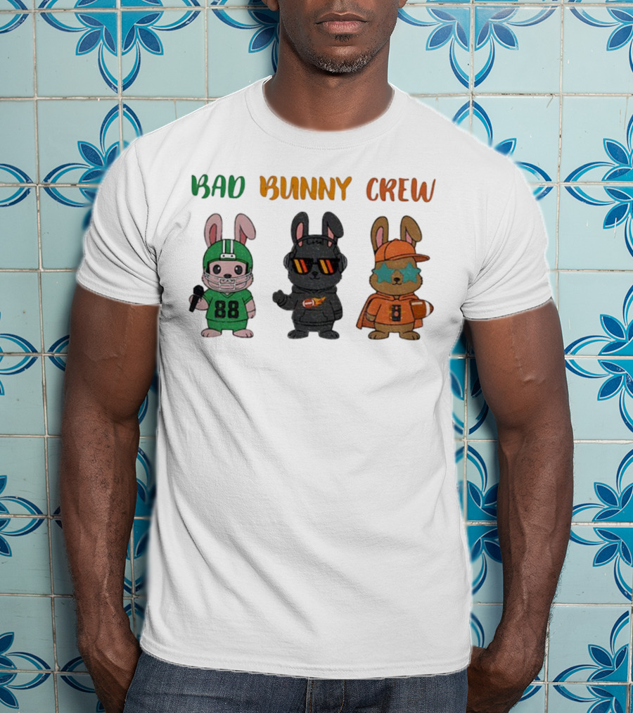 Bad Bunny Crew Football Game Day Naughty Theme T-Shirt