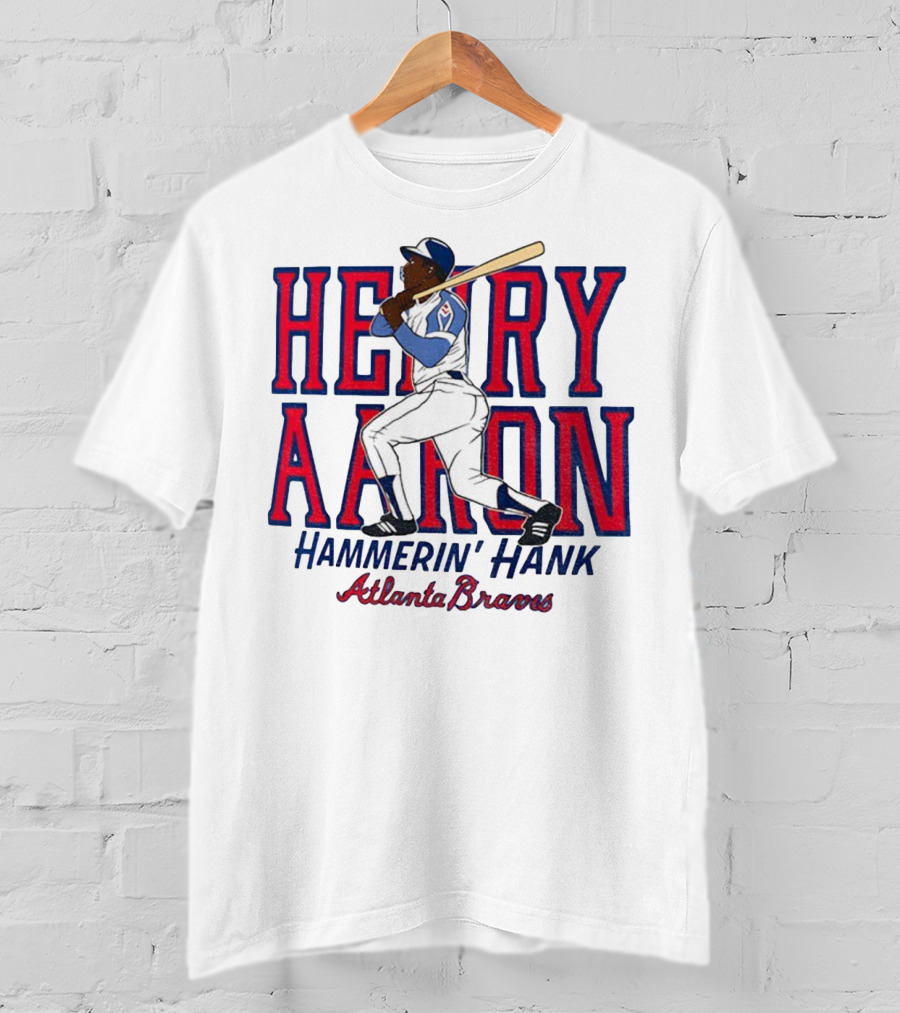 Hank Aaron Hammerin’ Hank Atlanta Braves MLB Baseball 2025 T-Shirt