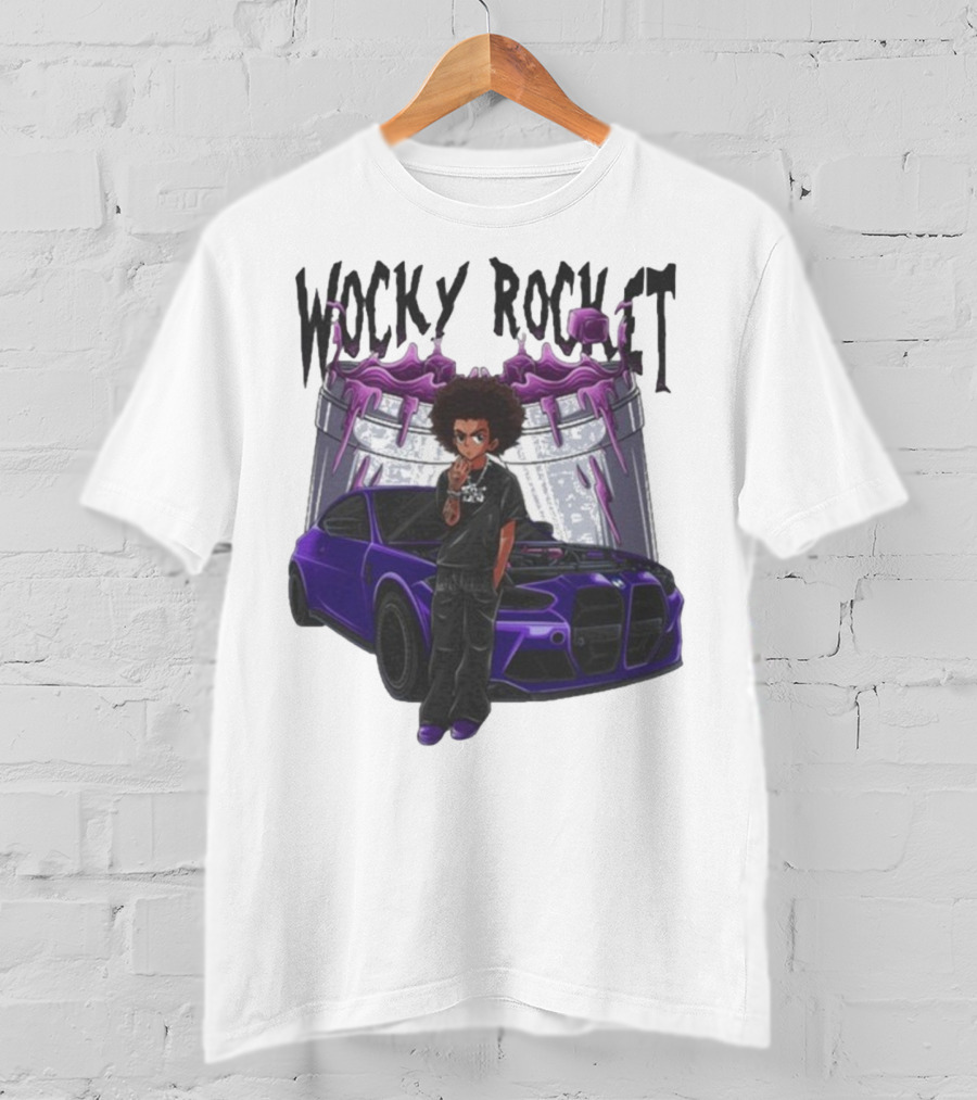 Wocky Rocket SRT Halloween Purple Car Character T-Shirt