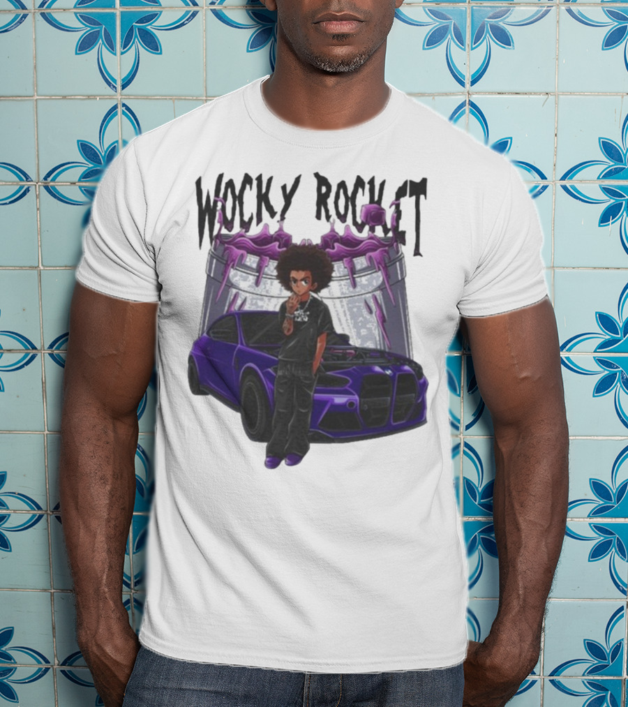 Wocky Rocket SRT Halloween Purple Car Character T-Shirt