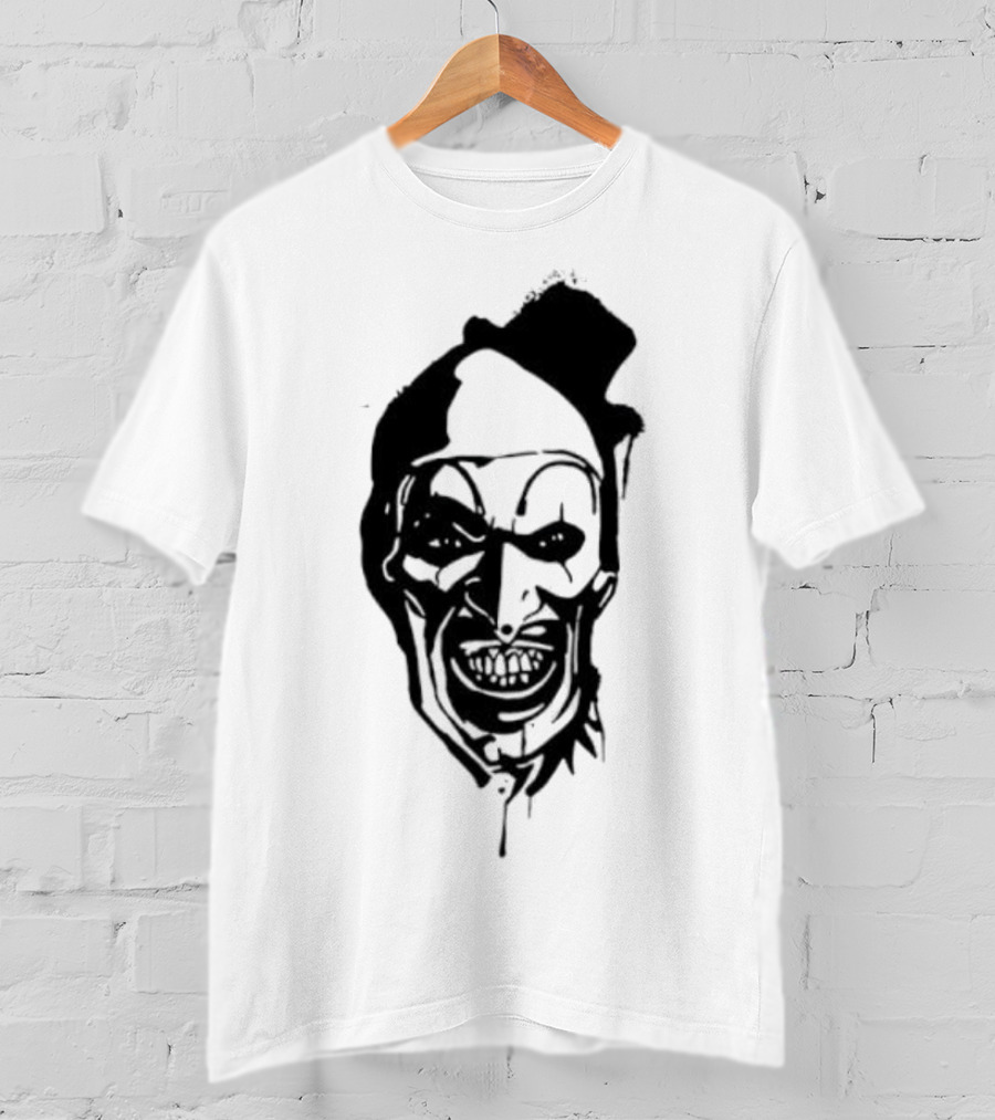 Art The Clown Terrifier Horror Character Face Illustration T-Shirt
