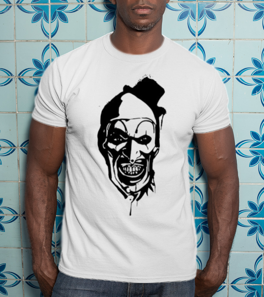 Art The Clown Terrifier Horror Character Face Illustration T-Shirt