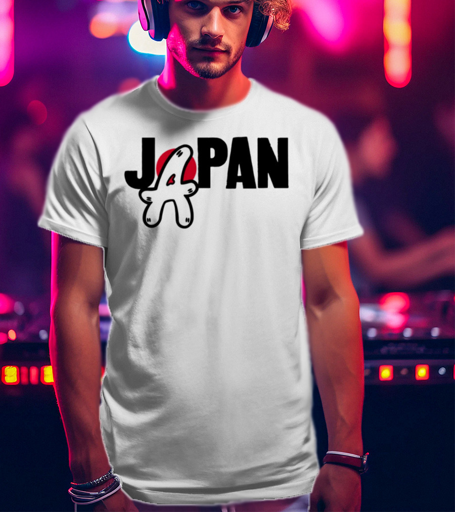 Japan Blu Boy A Bright Red Sun Playful Style T-Shirt