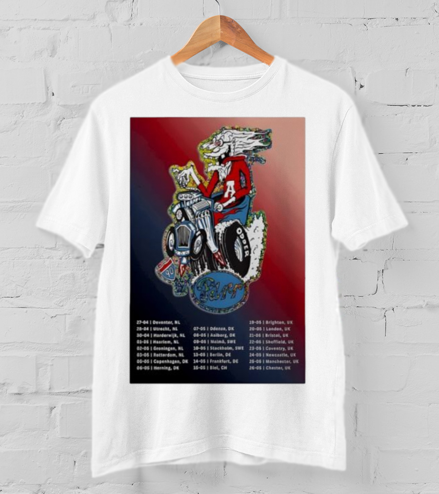 Europe UK Spring 2026 Charlie Parr Tour Dates Netherlands Denmark Sweden UK T-Shirt