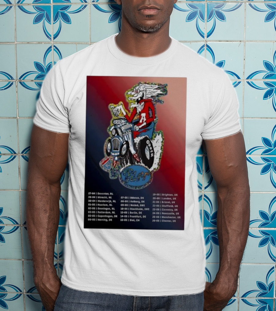Europe UK Spring 2026 Charlie Parr Tour Dates Netherlands Denmark Sweden UK T-Shirt
