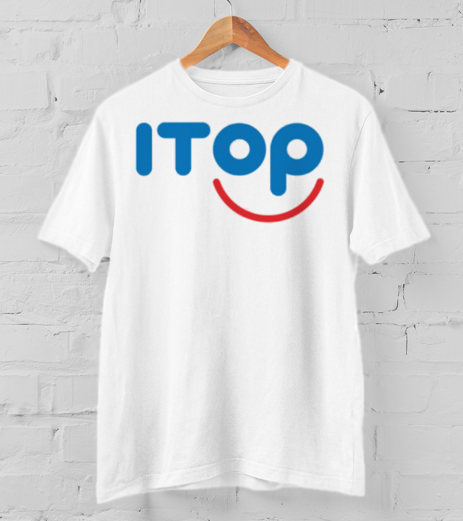 ITOP Smile Red And Blue Text T-Shirt