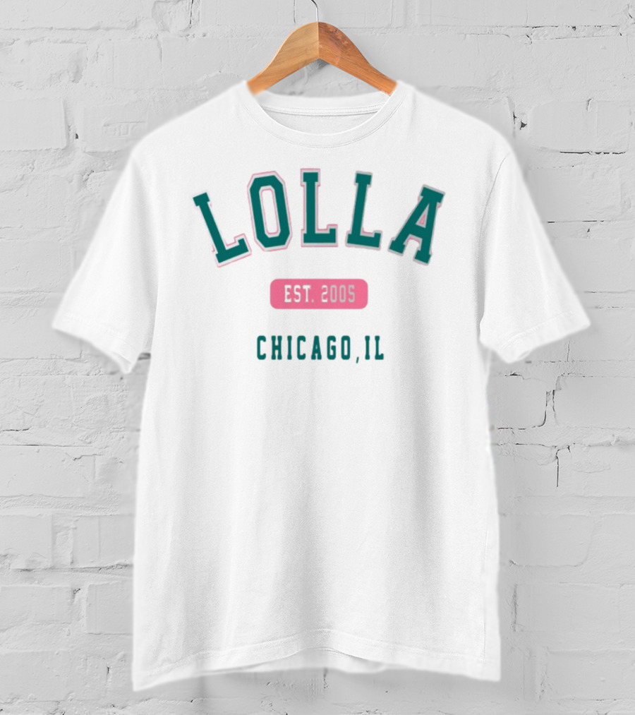 Lolla Est 2005 Chicago IL Collegiate Style T-Shirt