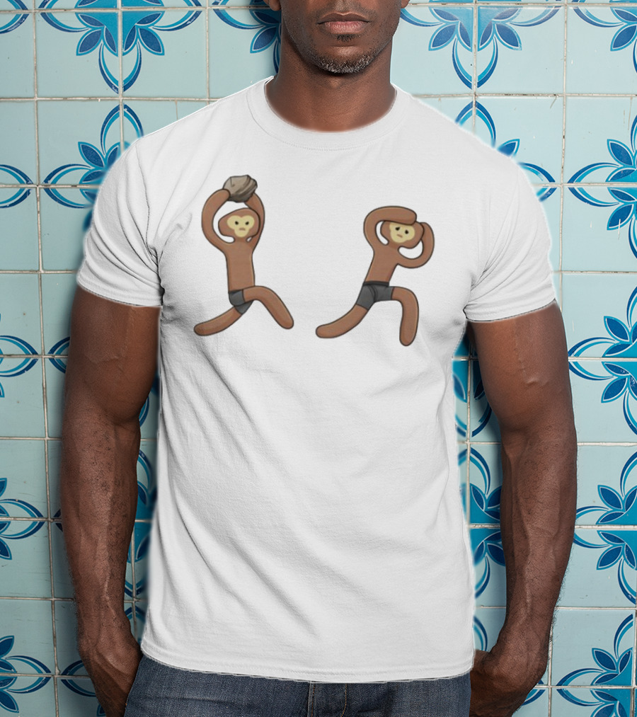 Monke's First Kill Vintage Caveman Meme Humor T-Shirt