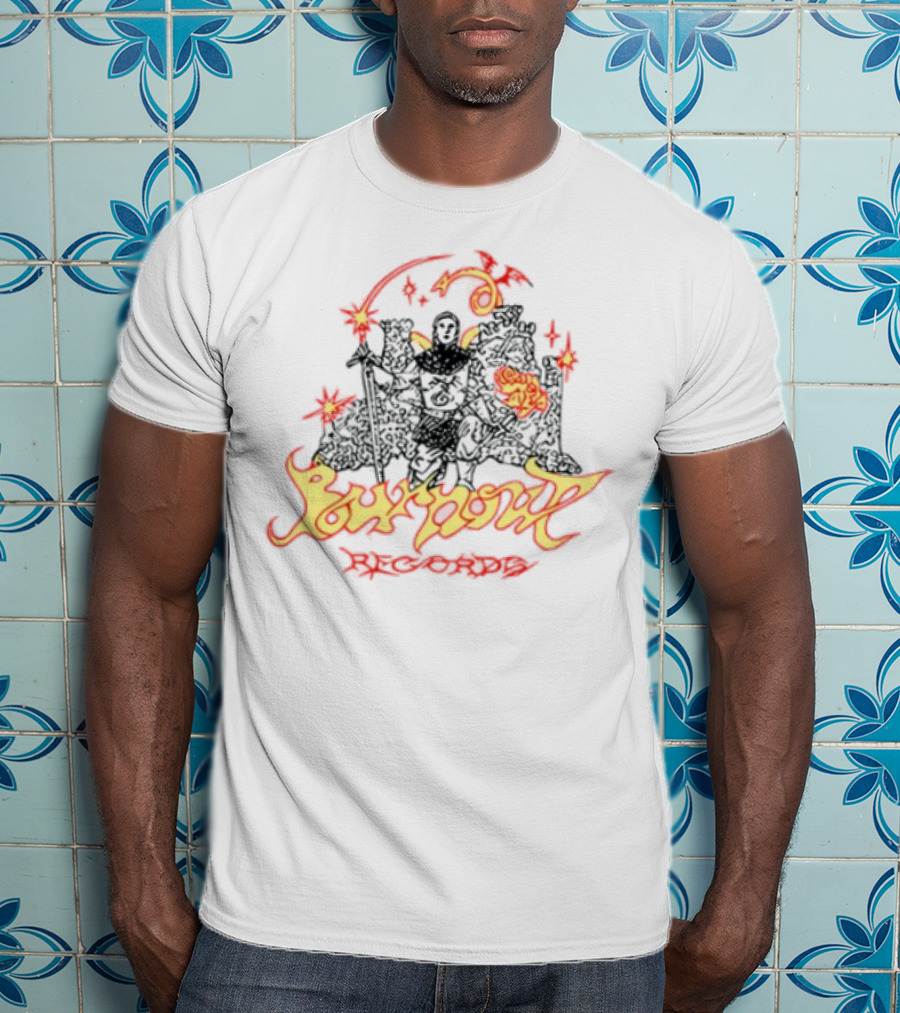 Oliver Francis Knight Popout Album Art Black Cat And Rose T-Shirt
