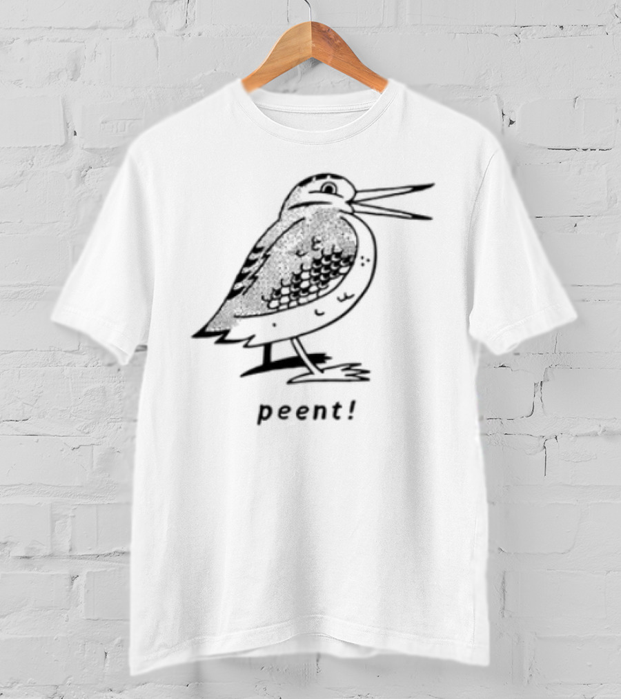 Peent Woodcock Bird Sketch T-Shirt