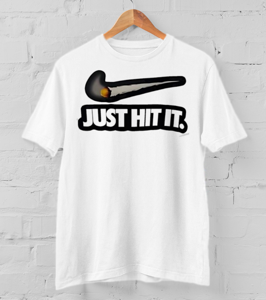 Silhouette Cameo Nike Swoosh Parody Just Hit It Design T-Shirt