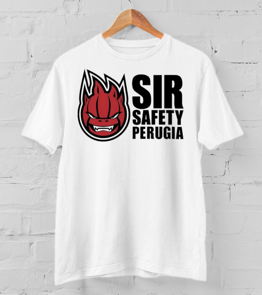Sir Safety Perugia Volleyball Team Iconic Red Mascot T-Shirt