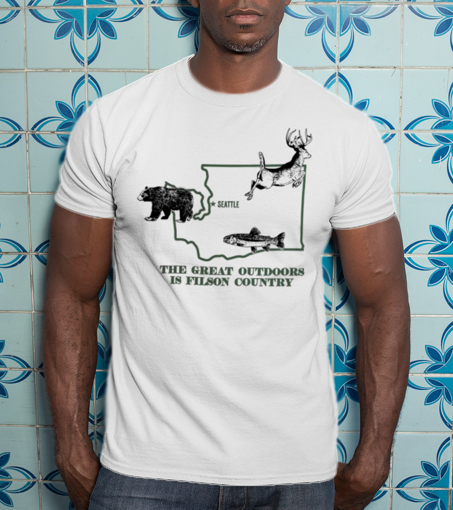Explore Washington State Wildlife The Great Outdoors Is Filson Country T-Shirt
