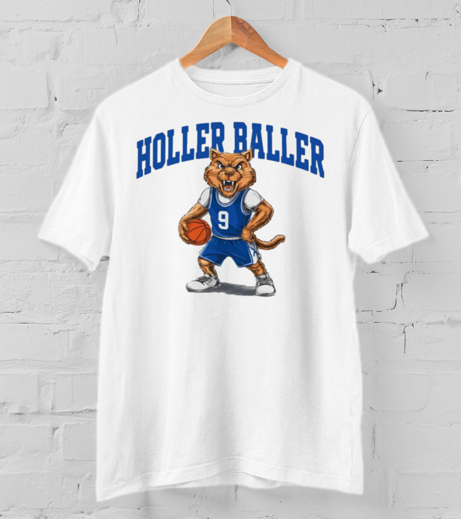 Holler Baller Basketball Wildcat Jersey 9 T-Shirt