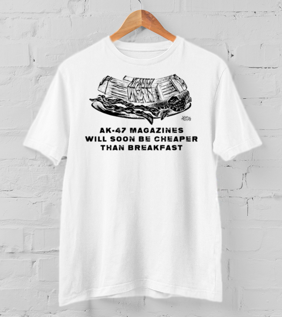 AK-47 Magazines Cheaper Than Breakfast Retro Style Statement T-Shirt