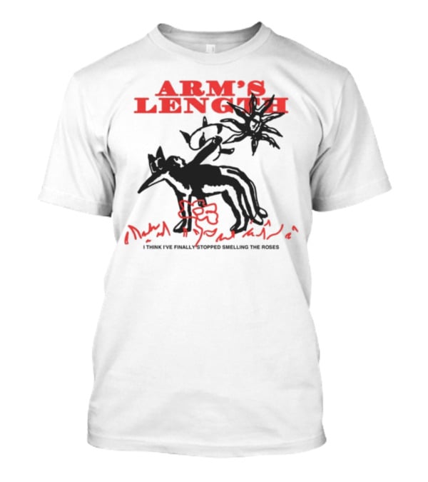 Arm's Length Wolf Red Flower Mystery T-Shirt