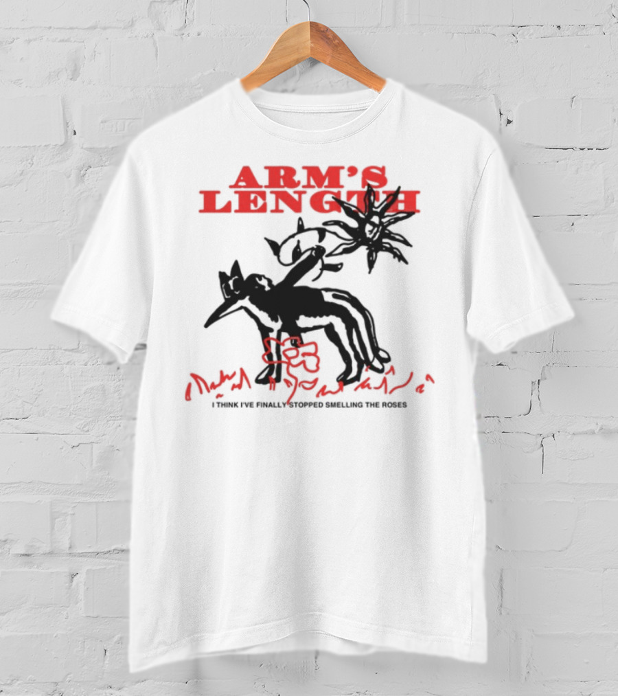 Arm's Length Wolf Red Flower Mystery T-Shirt