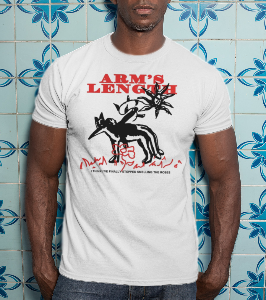 Arm's Length Wolf Red Flower Mystery T-Shirt