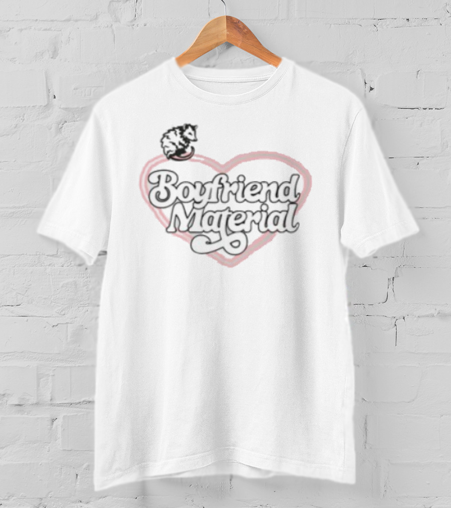 Boyfriend Material Harry Jowsey Naughty Possum Heart Design T-Shirt