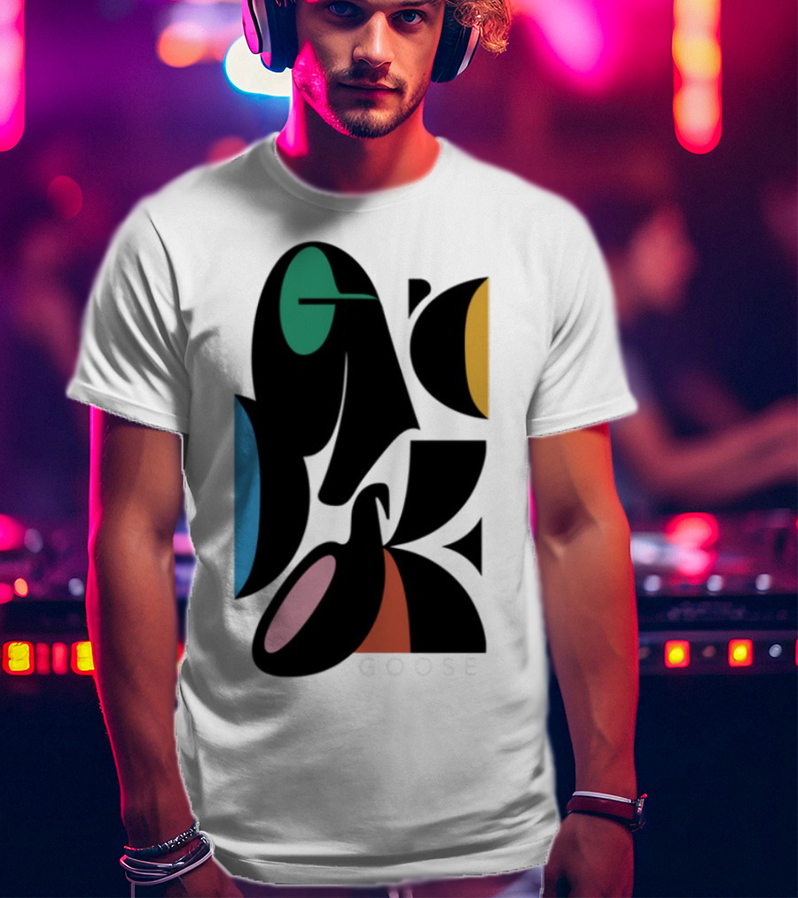 Warp Spheres Goose The Band Colorful Abstract Shapes T-Shirt