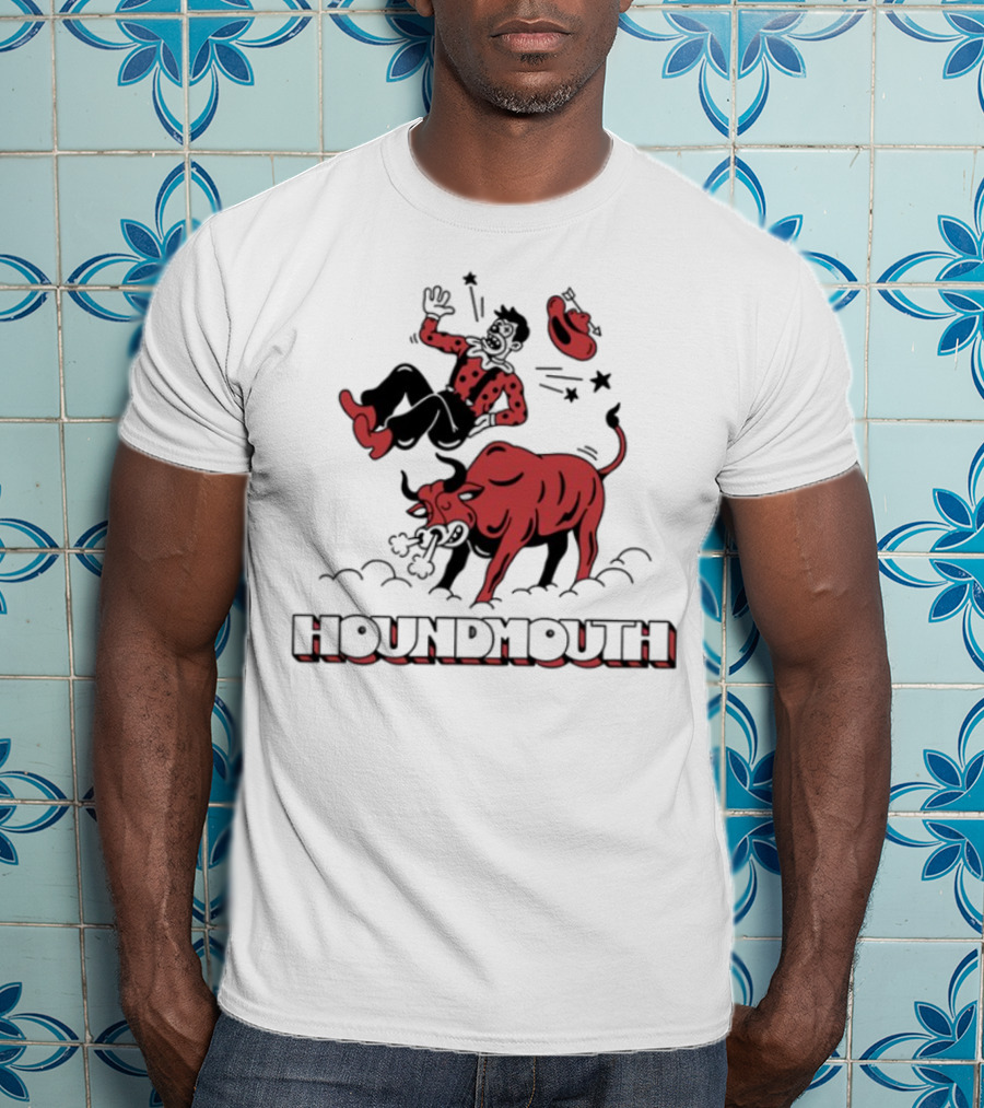 Houndmouth Rodeo Clown Bull Riding Scene T-Shirt