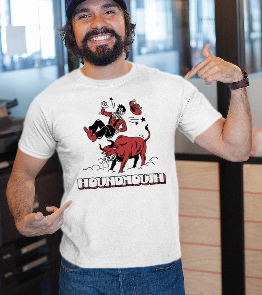 Houndmouth Rodeo Clown Bull Riding Scene T-Shirt