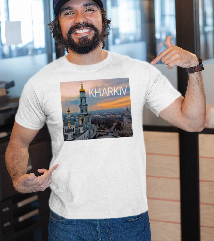 Kharkiv Cityscape With Iconic Golden Domes T-Shirt