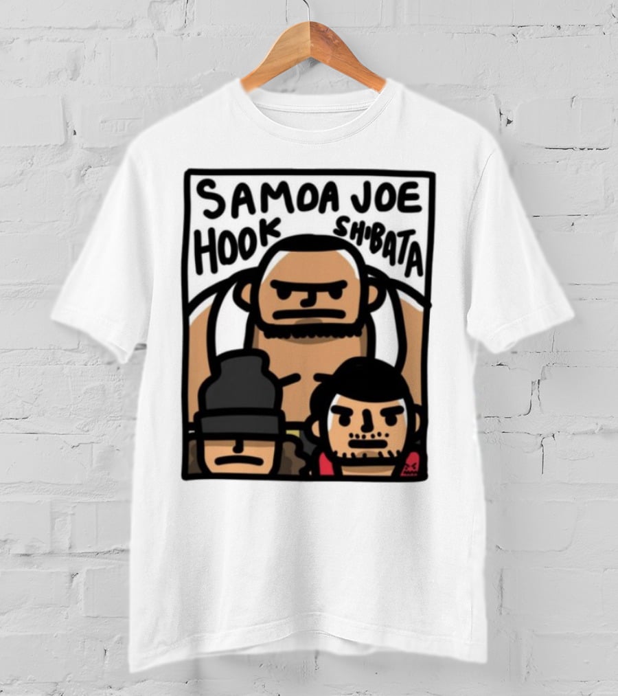 Samoa Joe Hook Shibata Cartoon Characters T-Shirt