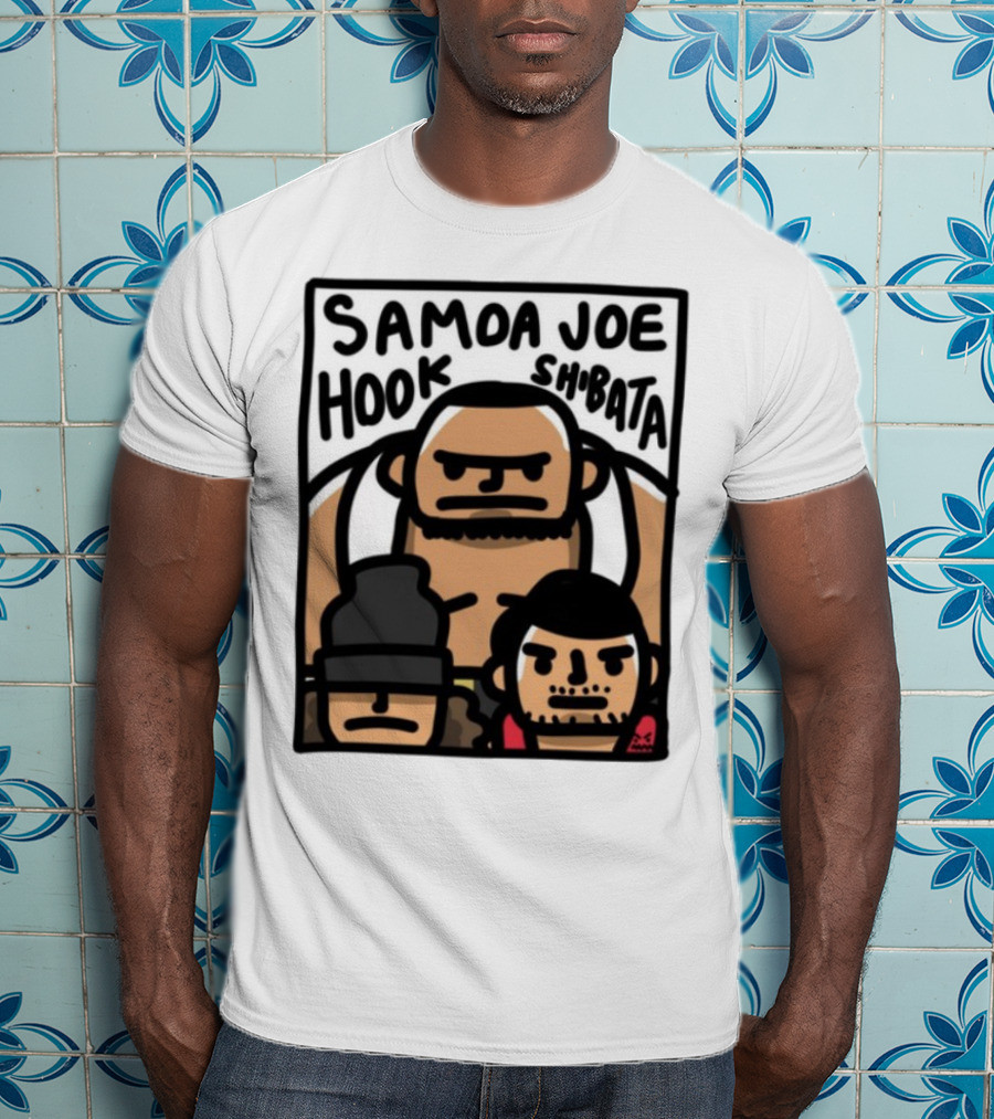 Samoa Joe Hook Shibata Cartoon Characters T-Shirt
