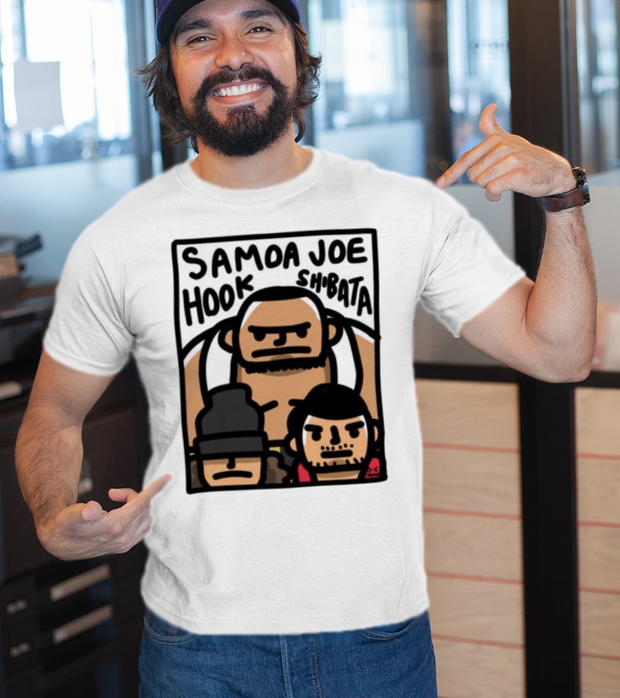Samoa Joe Hook Shibata Cartoon Characters T-Shirt