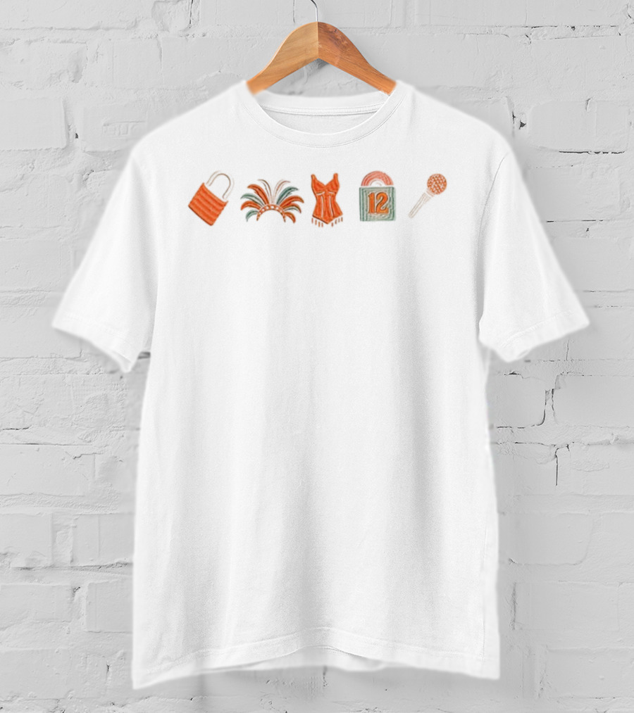 In My Showgirl Era Bag Headdress Dress Jukebox Microphone T-Shirt