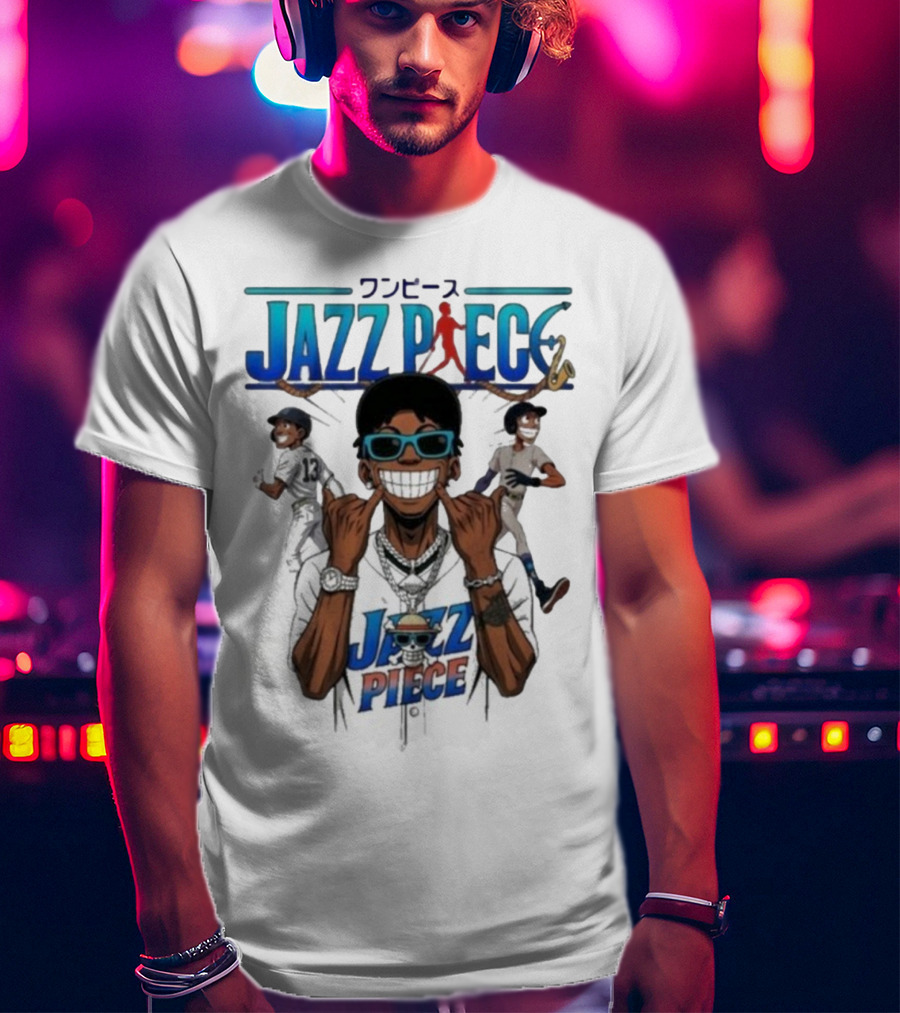 Jazz Piece One Piece New York Yankees MLB Collaboration T-Shirt