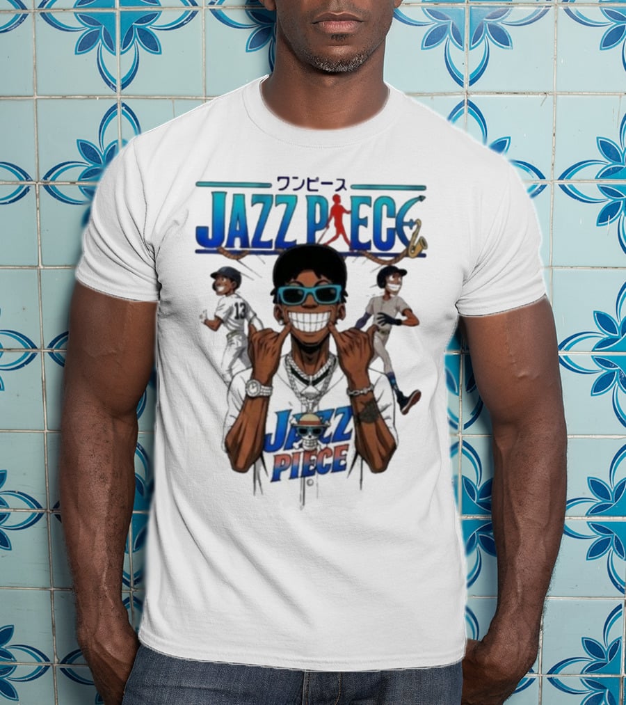 Jazz Piece One Piece New York Yankees MLB Collaboration T-Shirt