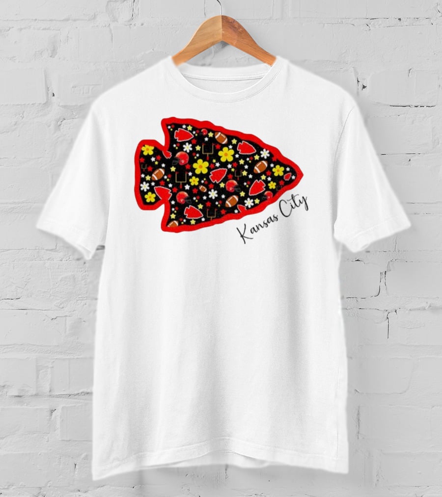 Kansas City Chiefs NFL Football 2025 Pattern Arrowhead T-Shirt