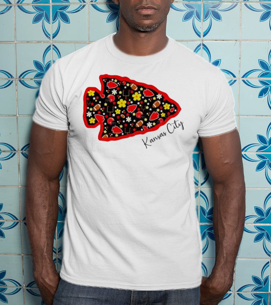 Kansas City Chiefs NFL Football 2025 Pattern Arrowhead T-Shirt