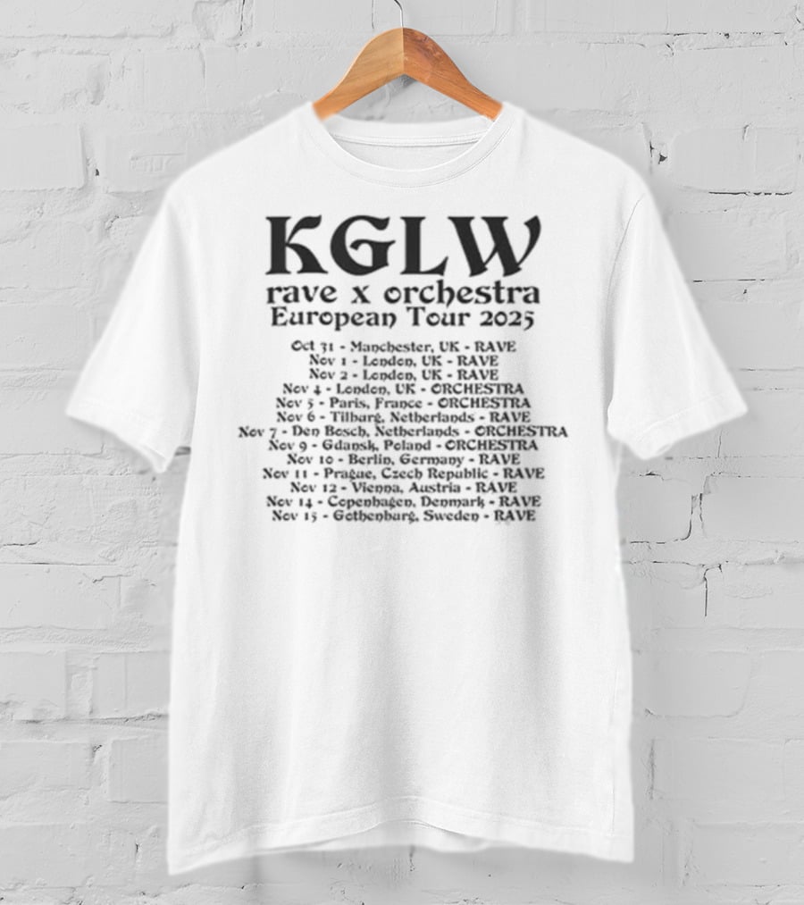 KGLW Rave X Orchestra European Tour 2025 Skeleton T-Shirt