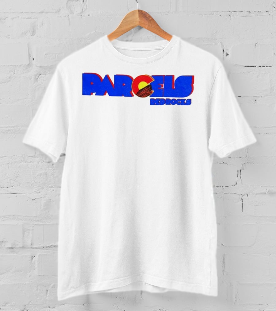 Parcels Red Rocks Colorado Flag Theme T-Shirt