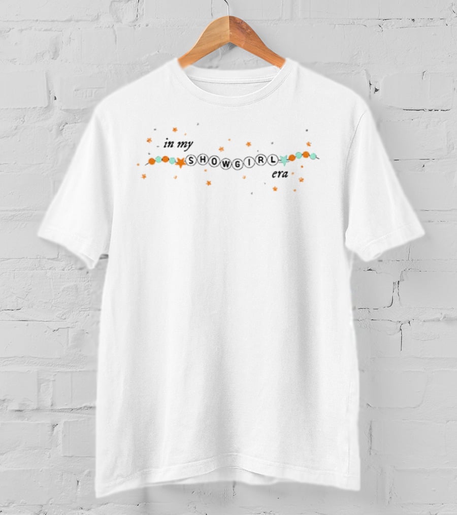 Showgirl Friendship Bracelet In My Showgirl Era Star Pattern T-Shirt