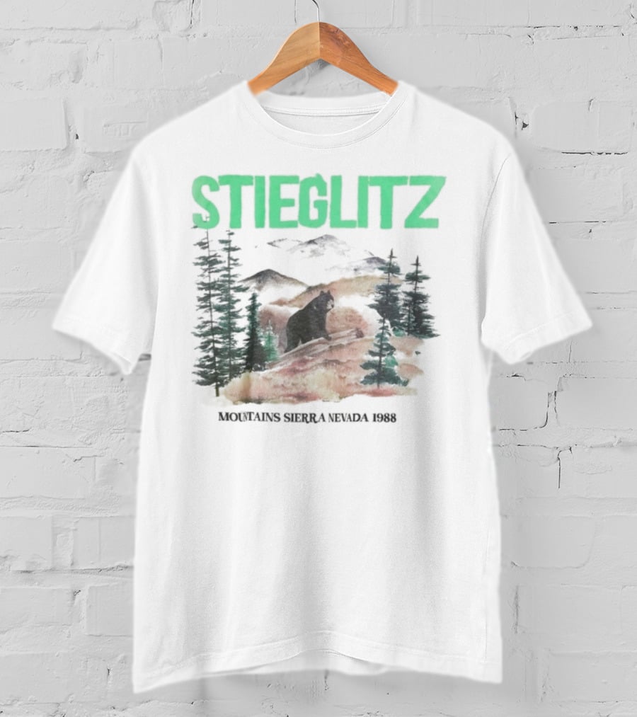 Stieglitz Mountains Sierra Nevada 1988 Pico Wide Skate Forest Scene T-Shirt