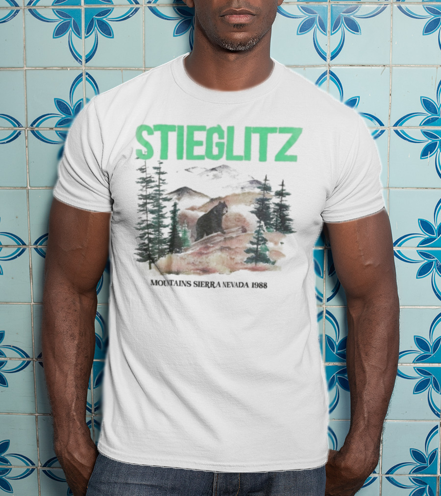 Stieglitz Mountains Sierra Nevada 1988 Pico Wide Skate Forest Scene T-Shirt