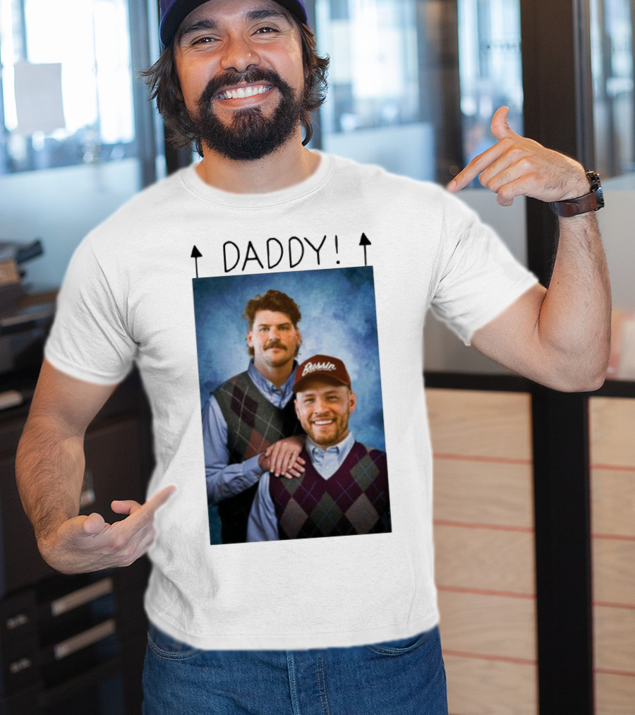 Bussin With The Boys Daddy Vertical Argyle Sweater Duo T-Shirt