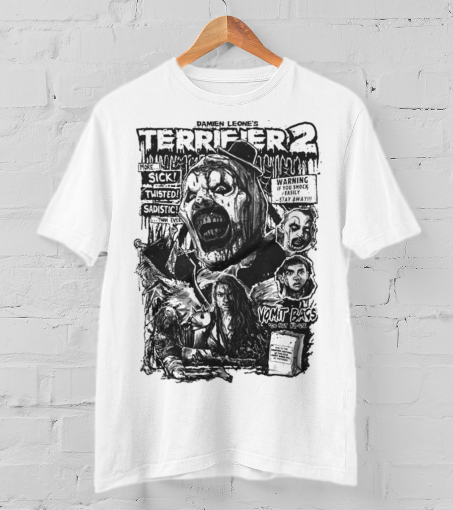 Terrifier 2 More Than Ever Art The Clown Horror Movie Graphic T-Shirt